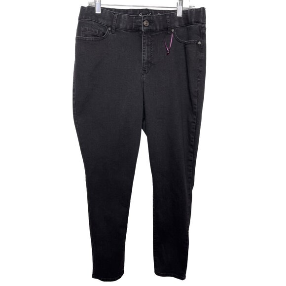 Gloria Vanderbilt Curvy Fit Black Straight Leg Stretch Jeans Size 16 - Picture 1 of 12